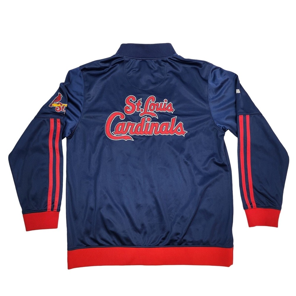 St Louis Cardinals Jacket Mens L Stichers Authentic Licensed - Picture 2 of 3
